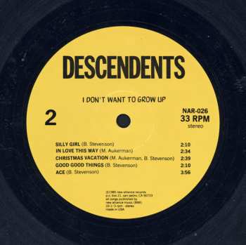 LP Descendents: I Don't Want To Grow Up