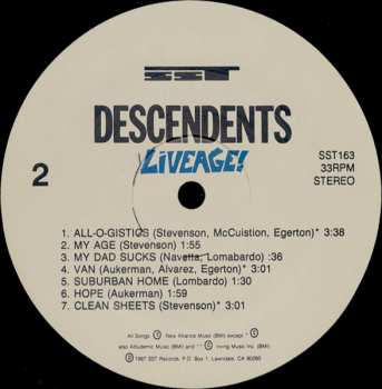 LP Descendents: Liveage!