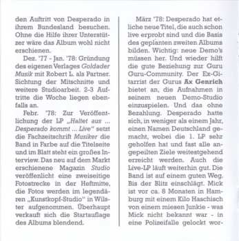 CD Desperado: Haltet Aus! Desperado Kommt... Live!