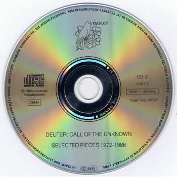 2CD Deuter: Call Of The Unknown - Selected Pieces 1972-1986
