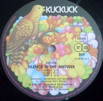 2LP Deuter: Silence Is The Answer / Buddham Sharnam Gachchami