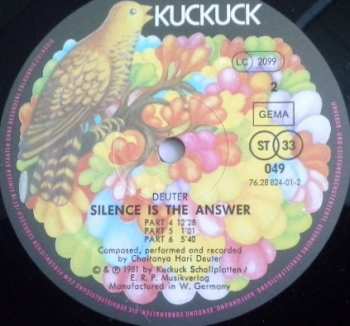 2LP Deuter: Silence Is The Answer / Buddham Sharnam Gachchami