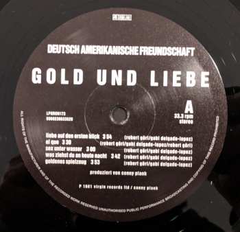 LP Deutsch Amerikanische Freundschaft: Gold Und Liebe