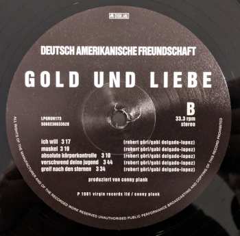 LP Deutsch Amerikanische Freundschaft: Gold Und Liebe
