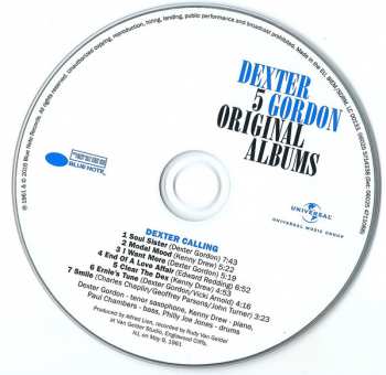 5CD/Doos Dexter Gordon: 5 Original Albums