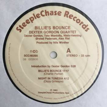 LP Dexter Gordon Quartet: Billie's Bounce