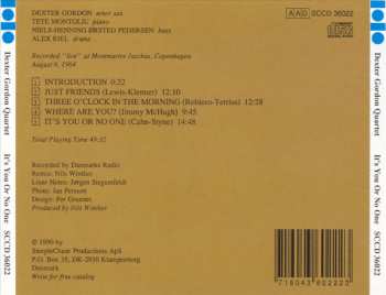 CD Dexter Gordon Quartet: It's You Or No One