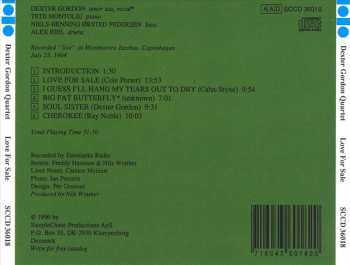 CD Dexter Gordon Quartet: Love For Sale