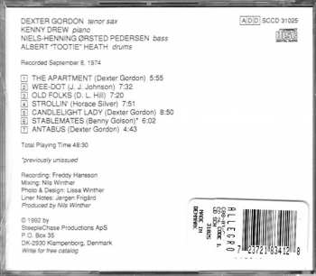 CD Dexter Gordon Quartet: The Apartment 