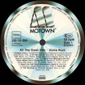 2LP Diana Ross: All The Great Hits