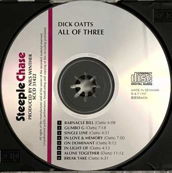 CD Dick Oatts: All Of Three