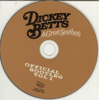 2CD Dickey Betts & Great Southern: Official Bootleg Vol I