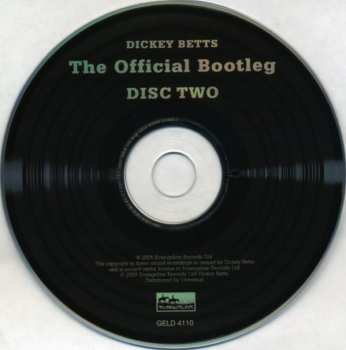 2CD Dickey Betts & Great Southern: The Official Bootleg