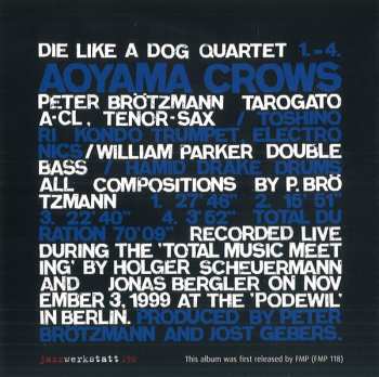 CD Die Like A Dog Quartet: Aoyama Crows