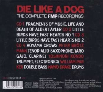 4CD/Doos Die Like A Dog Quartet: The Complete FMP Recordings