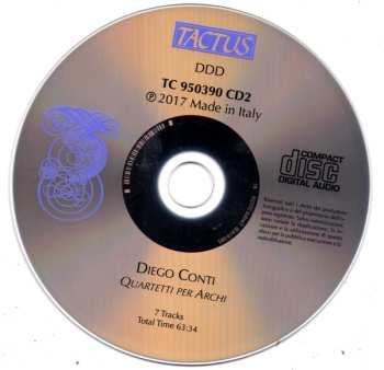 2CD Diego Conti: Quartetti Per Archi
