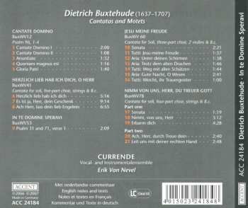 CD Dieterich Buxtehude: In Te Domine Speravi - Cantatas And Motets