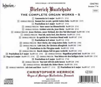 CD Dieterich Buxtehude: The Complete Organ Works, Volume 5 - Aubertin Organ Of Mariager Klosterkirke, Denmark