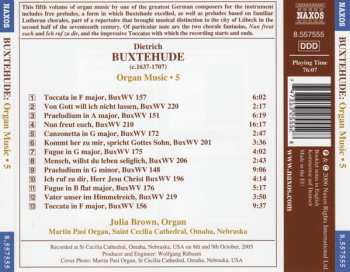 CD Dieterich Buxtehude: Organ Music • 5 (Praeludia / Chorale Fantasias / Choral Preludes)