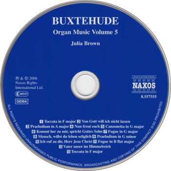 CD Dieterich Buxtehude: Organ Music • 5 (Praeludia / Chorale Fantasias / Choral Preludes)