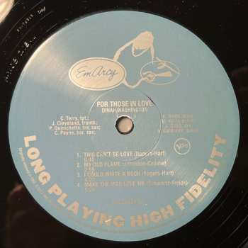 LP Dinah Washington: For Those In Love