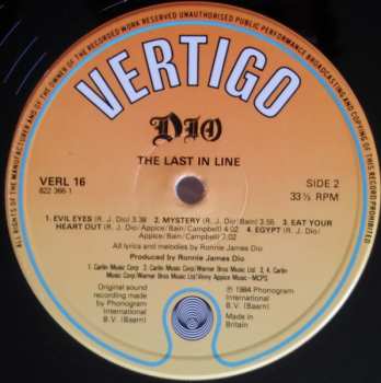 LP Dio: The Last In Line