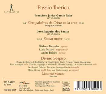 CD Divino Sospiro: Passio Iberica - The Seven Last Words Of Christ / Stabat Mater