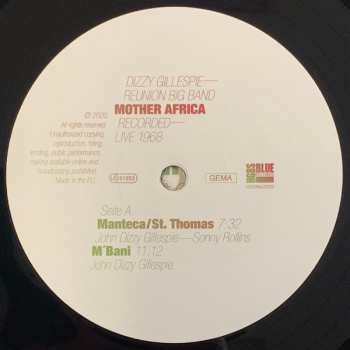 LP The Dizzy Gillespie Reunion Big Band: Mother Africa - Recorded Live 1968