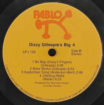 LP Dizzy Gillespie's Big 4: Dizzy Gillespie's Big 4 LTD | NUM