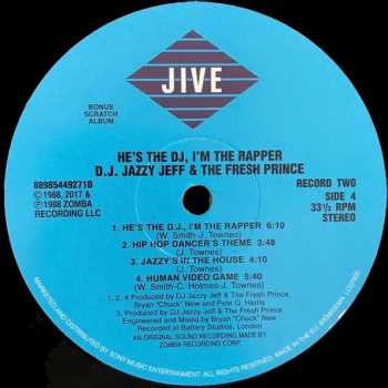 2LP DJ Jazzy Jeff & The Fresh Prince: He's The DJ, I'm The Rapper