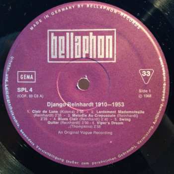 5LP/Doos Django Reinhardt: 1910 - 1953