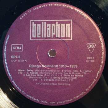 5LP/Doos Django Reinhardt: 1910 - 1953