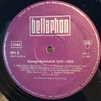 5LP/Doos Django Reinhardt: 1910 - 1953
