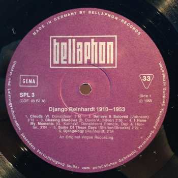 5LP/Doos Django Reinhardt: 1910 - 1953