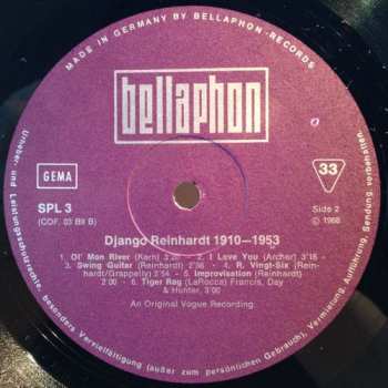 5LP/Doos Django Reinhardt: 1910 - 1953