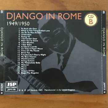 4CD Django Reinhardt: Django In Rome 1949 / 1950