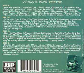 4CD Django Reinhardt: Django In Rome 1949 / 1950