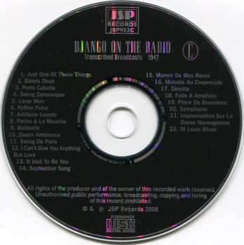 5CD/Doos Django Reinhardt: Django On The Radio (Transcribed Broadcasts From The Greatest Jazz Guitarist Of His Era)