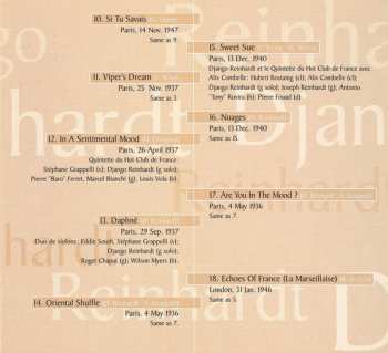 CD Django Reinhardt: Echoes Of France DIGI