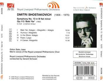 CD Dmitri Shostakovich: Symphony No. 13 "Babi Yar"