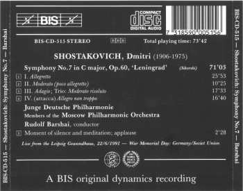 CD Dmitri Shostakovich: Symphony No.7 In C Major, Op.60 'Leningrad' 