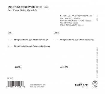 2CD Dmitri Shostakovich: Last Three String Quartets: 50th Anniversary Recording