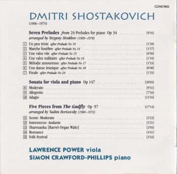 CD Dmitri Shostakovich: Music For Viola And Piano