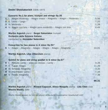 CD Dmitri Shostakovich: Piano Concerto No. 1 / Piano Quintet / Concertino For Two Pianos