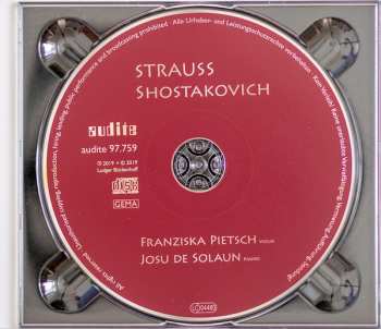 CD Richard Strauss: Sonatas For Violin & Piano