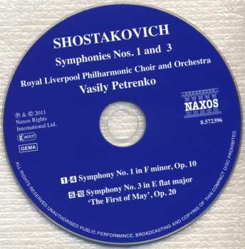 CD Dmitri Shostakovich: Symphony No. 1 • Symphony No. 3 'The First Of May'