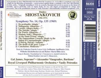 CD Dmitri Shostakovich: Symphony No. 14