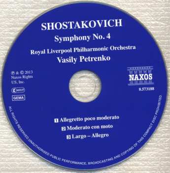 CD Dmitri Shostakovich: Symphony No. 4