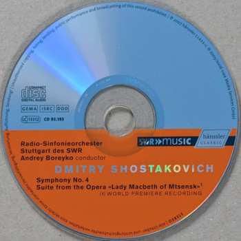 CD Dmitri Shostakovich: Symphony No. 4 / Suite From The Opera »Lady Macbeth Of Mtsensk«