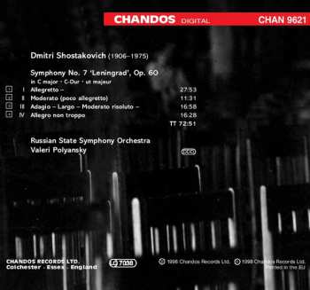 CD Dmitri Shostakovich: Symphony No. 7 'Leningrad'